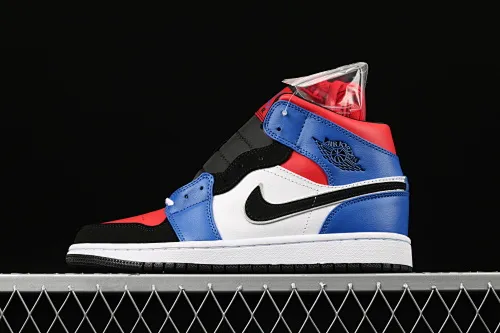 All categories Air Jordan Jordan series basketball shoes Air Jordan 1 Mid Air Jordan 1 Mid Top3 Mandarin duck stitching toe mid-top full toe layer genuine standard 554724-124